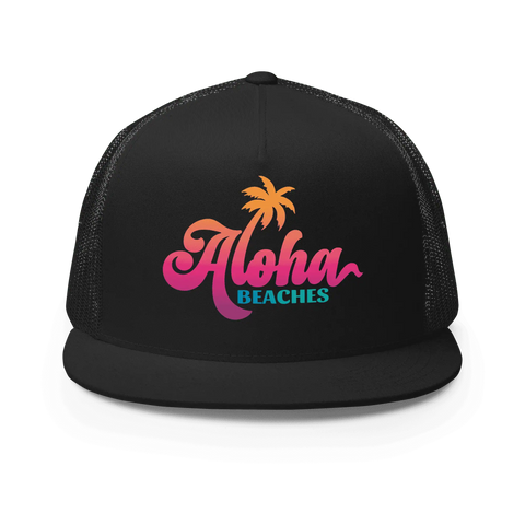 ALOHA BEACHES | Trucker Hat | Black
