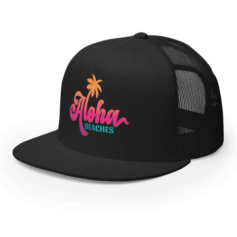 ALOHA BEACHES | Trucker Hat | Black