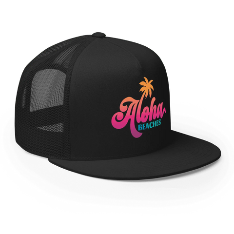 ALOHA BEACHES | Trucker Hat | Black