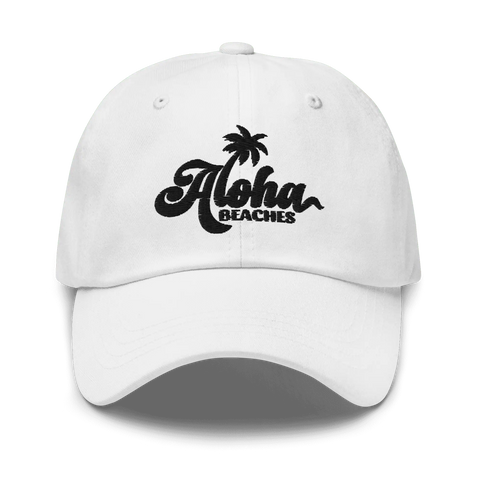 ALOHA BEACHES | dad hat | White