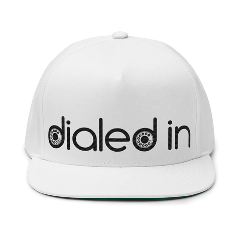 DIALED IN | Flat-bill Cap | White