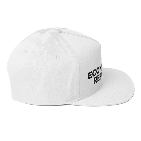 ECONOMIC REFUGEE  | Flat bill Cap | White