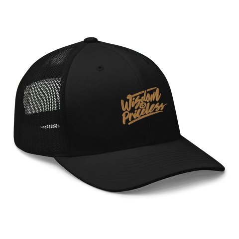 WISDOM IS PRICELESS | Trucker Hat | Black