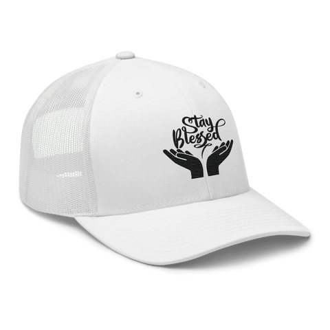 STAY BLESSED | Trucker Hat | White