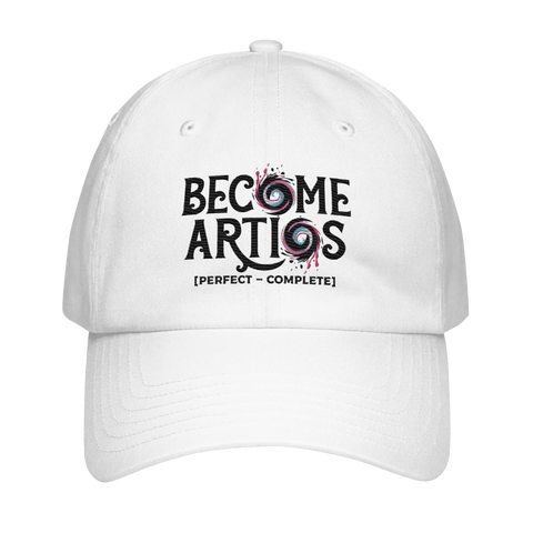 BECOME ARTIOS | dad hat | White