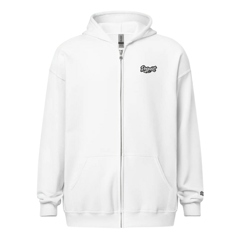 RESPECT | ZipUp Hoodie | White