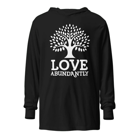 LOVE ABUNDANTLY | Hoodie Tee | Black