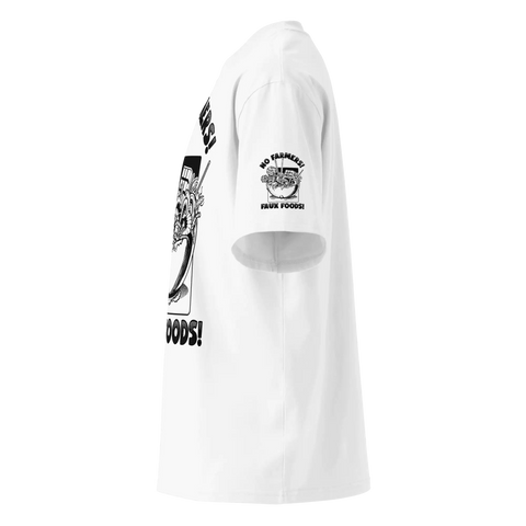 FAUX FOODS! | Oversized Tee | White