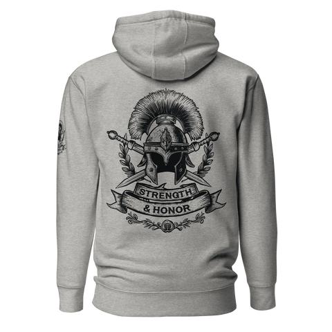 STRENGTH & HONOR | Street Hoodie | Grey