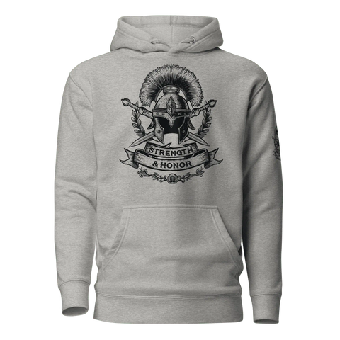 STRENGTH & HONOR | Street Hoodie | Grey