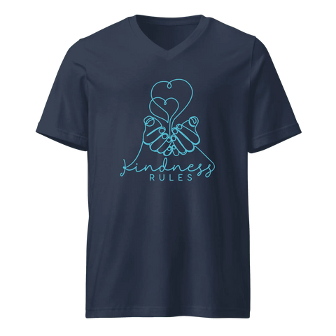 KINDNESS RULES | V-neck Tee | Navy