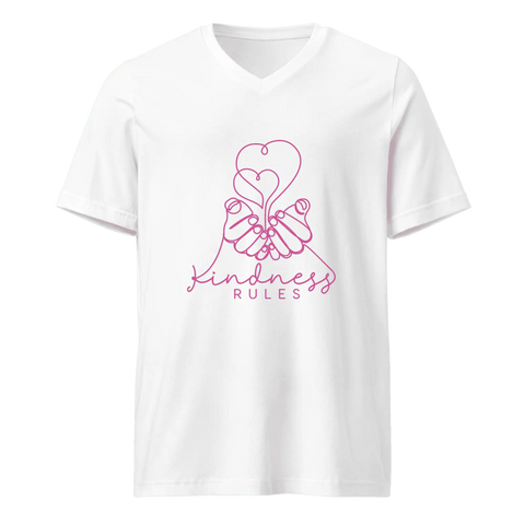 KINDNESS RULES | V-neck Tee | White