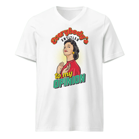 EVERYBODY'S ENTITLED | V-neck Tee | White